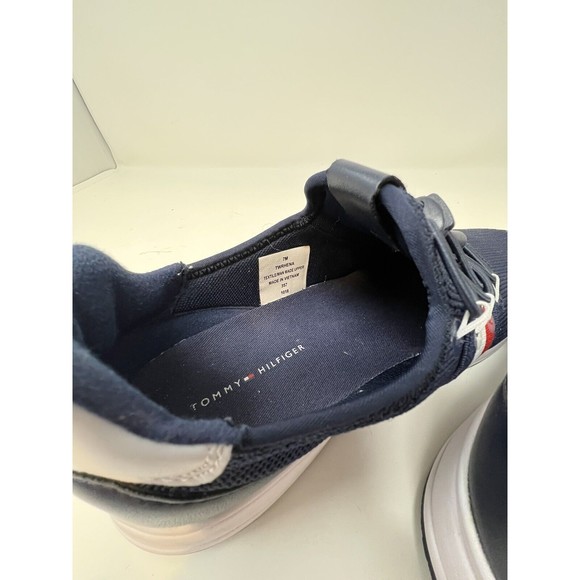 Tommy Hilfiger Women Size 7 M Lew Knit Athletic Blue Sneakers - Picture 6 of 6